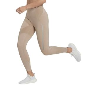 Adidas Aeroready Women's Tan High-Waisted Leggings Size L Running